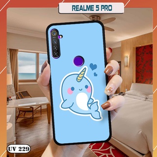 Ốp lưng nhám in hình 3D Realme 5 Pro