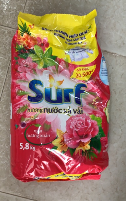 Túi Bột giặt Surf hương Nước xả vải 5.8kg