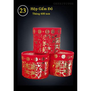 ComBo100 vỏ Hộp Gấm Đỏ  hoặc Gấm Vàng