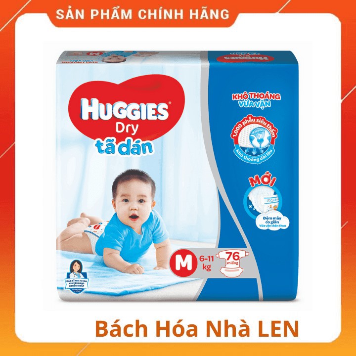 Tã dán Huggies Size S56, M76, L68, XL62, XXL56, NB58+2 - Bách Hóa Len