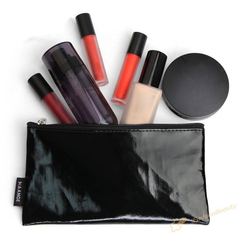 【New】Multifunctional PU Leather Cosmetic Bag Makeup Brush Storage Bags Organizer