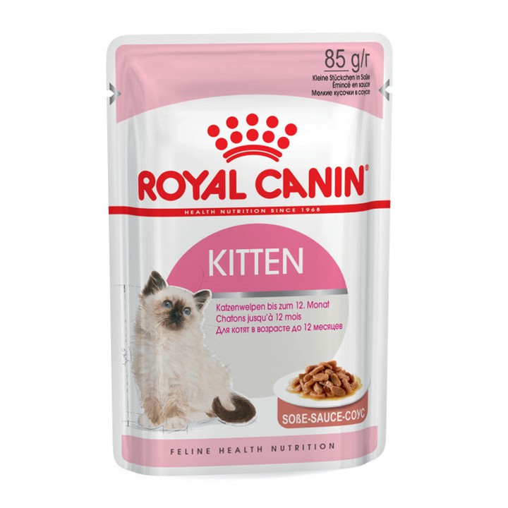 1 hộp (12 gói) Thức ăn Pate cho mèo con dưới 1 tuổi Royal Canin Kitten 36 gói 85g