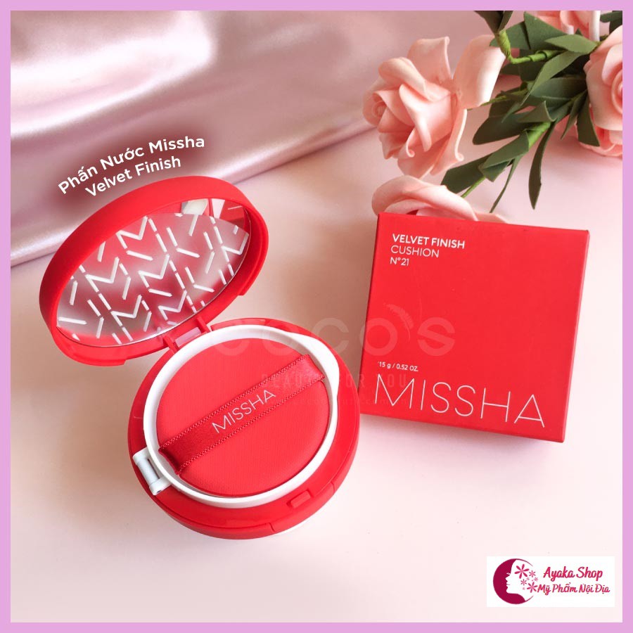 Phấn Nước Hàn Quốc Mịn,Che Phủ Tốt,Lâu Trôi Missha Velvet Finish Cushion SPF 50 PA+++ Mỹ Phẩm Nội Địa Chính Hãng. | BigBuy360 - bigbuy360.vn