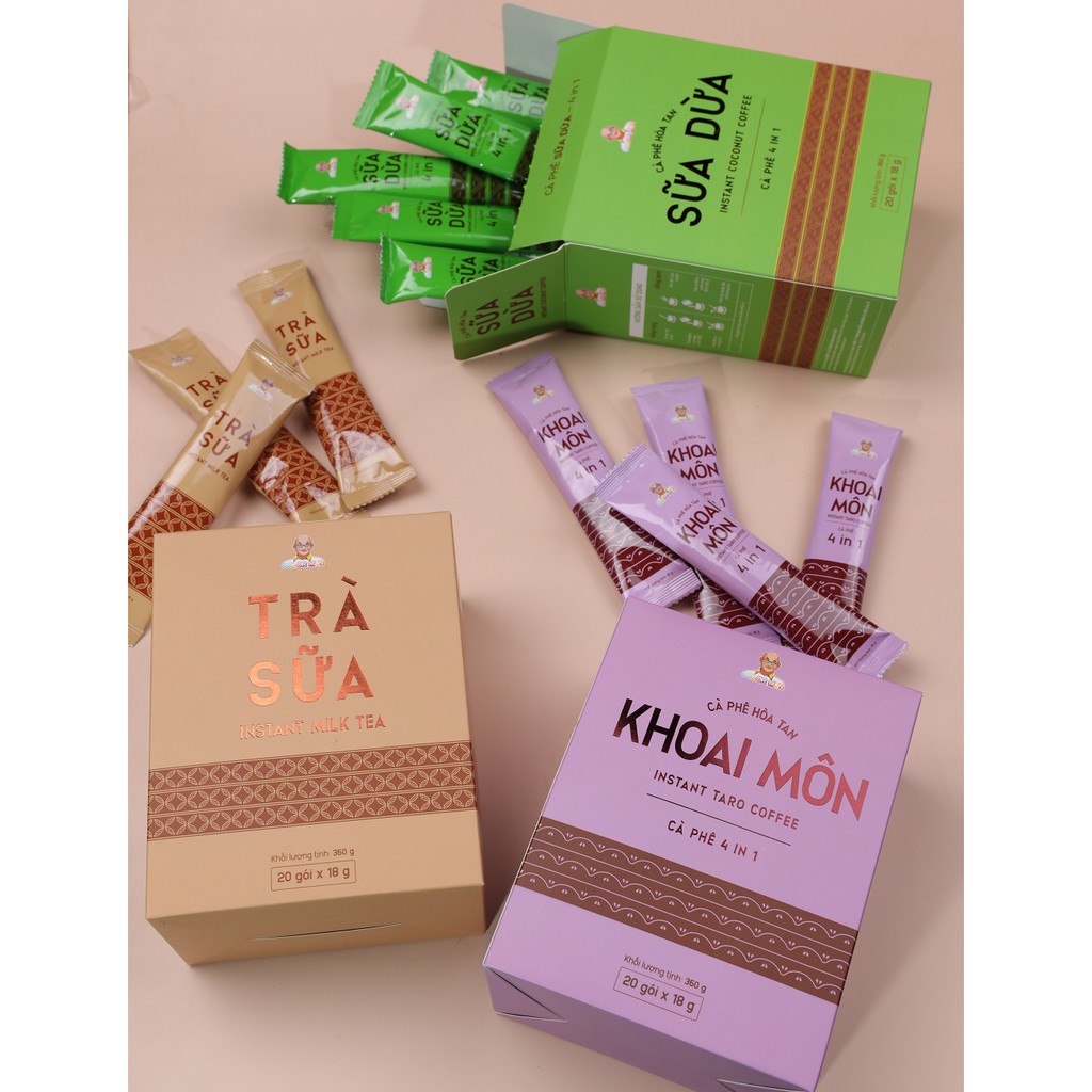 Trà Sữa Hòa Tan Color Man set 20 gói với thành phần bột kem béo cao cấp, trà đen sấy khô chuyên dùng pha trà sữa | BigBuy360 - bigbuy360.vn