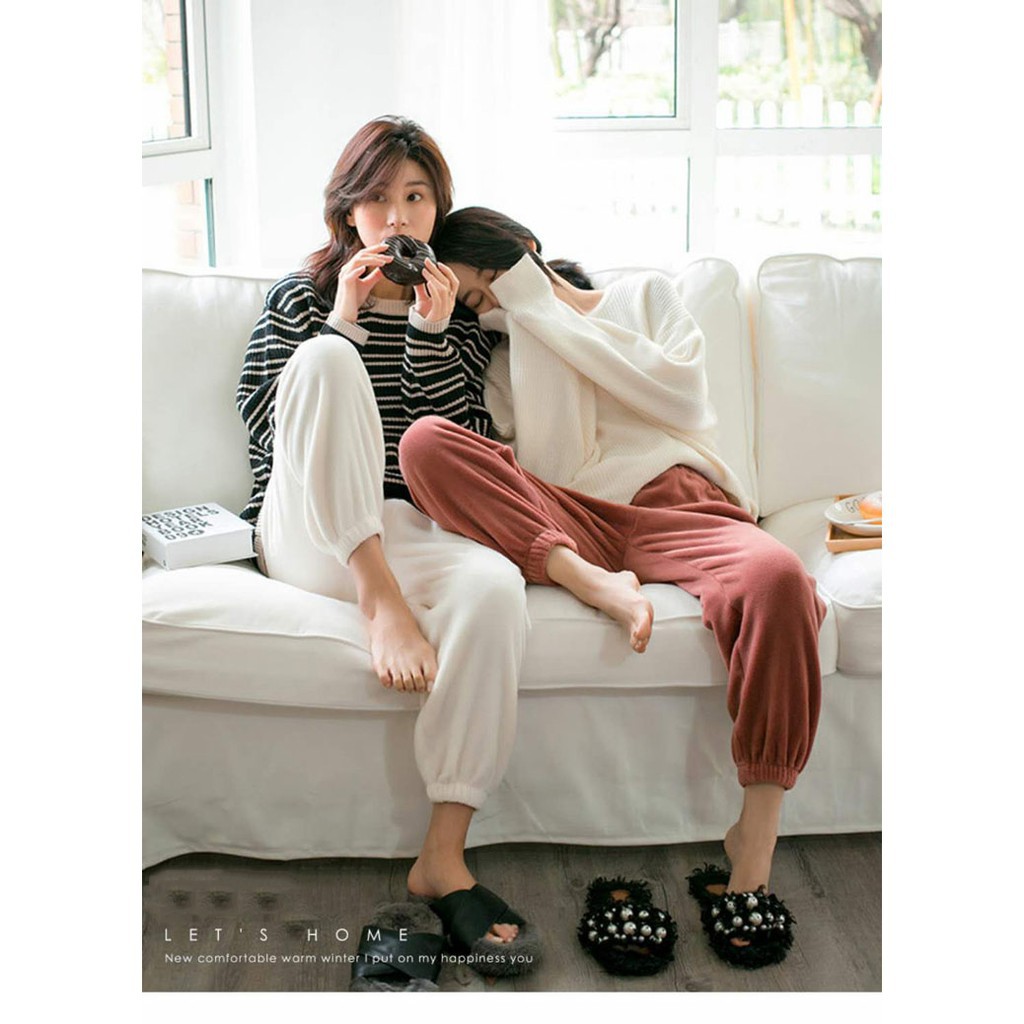 Quần Nỉ Bông Nữ Lót Lông Cừu Siêu Ấm PK77, Quần Ngủ Nữ Jogger Bông Giữ Nhiệt Mùa Đông, PK's House | BigBuy360 - bigbuy360.vn
