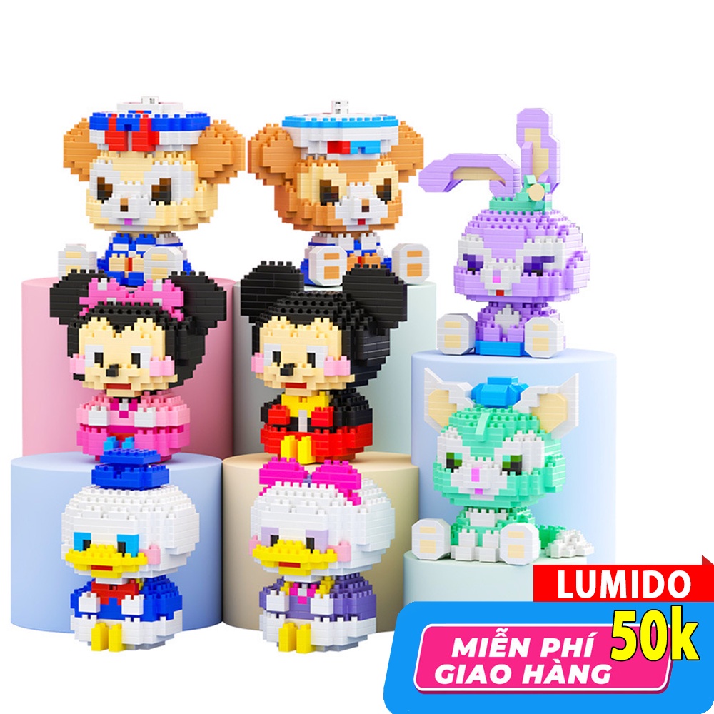 Bộ Đồ Chơi Xếp Hình Lắp Ráp Lego 3D Nhân Vật Mô Hình Động Vật Hoạt Hình Dễ Thương mini LUMIDO
