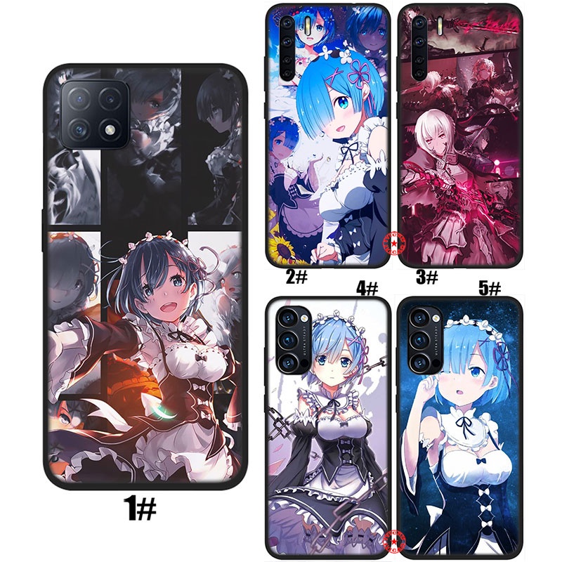 Fn5 Ốp Điện Thoại Silicon Mềm Hình anime re zero rem Cho oppo f7 f9 f11 f17 f19 pro plus a7x a9 a74