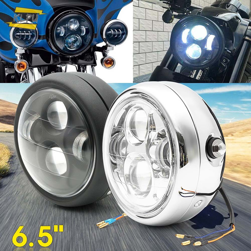 VN Đèn Pha Led 6.5 Inch Chuyên Dụng Cho Xe Mô Tô Cafe Racer