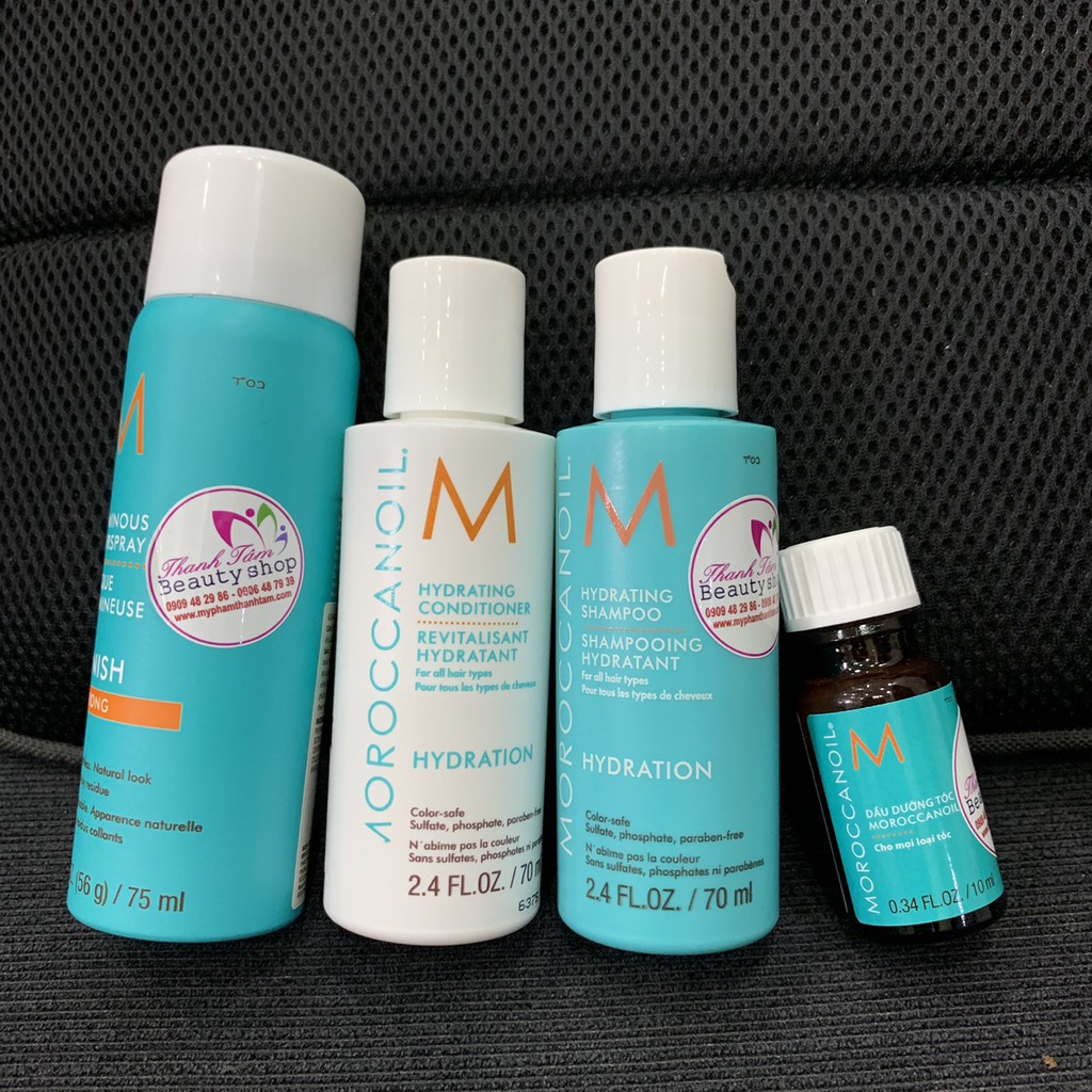 Chính hãng  Moroccanoil TRY ME KIT - Bộ dùng thử DƯỠNG ẨM Hydration