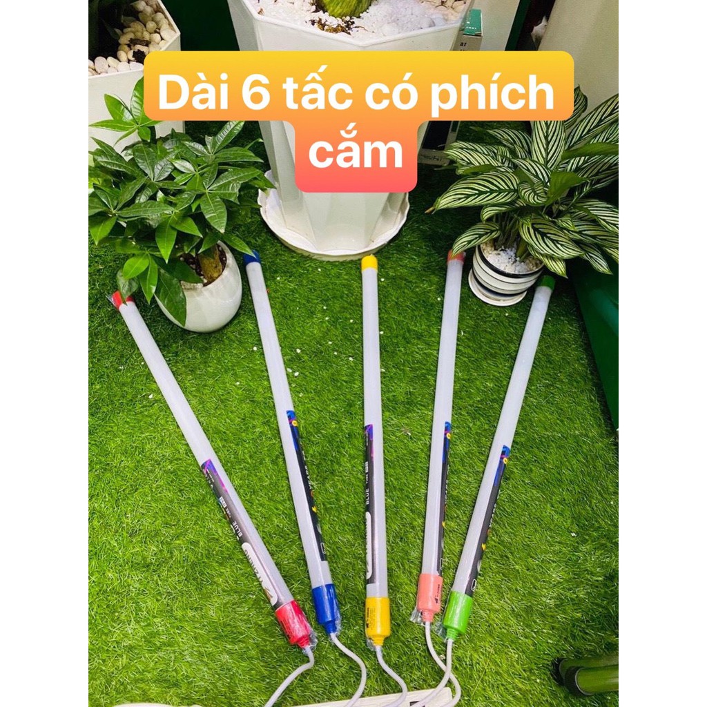 Đèn led tuýp 1m2 nhiều màu có phích cắm không cần máng