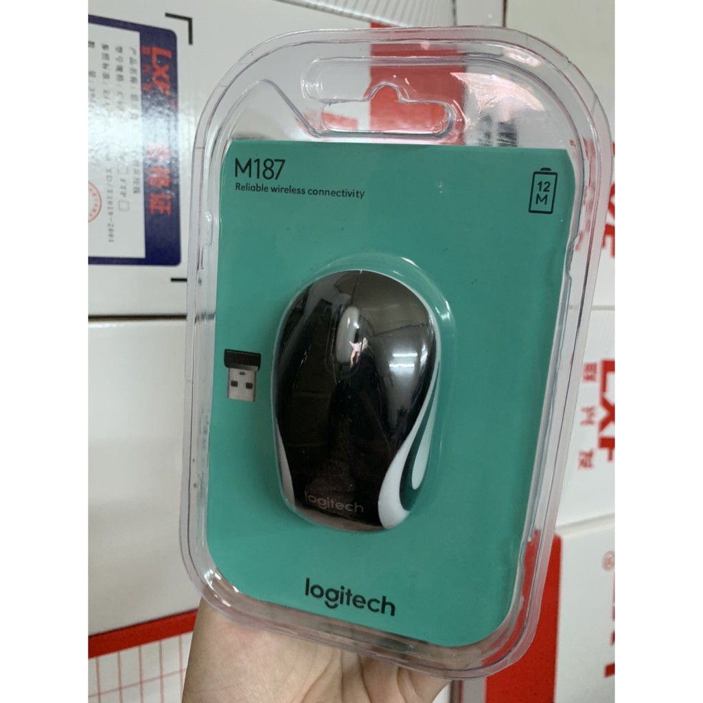 Chuột Không Dây 💎𝓕𝓡𝓔𝓔𝓢𝓗𝓘𝓟💎 Mouse Ko Dây Logitech Laser M187  SPTECH COMPUTER