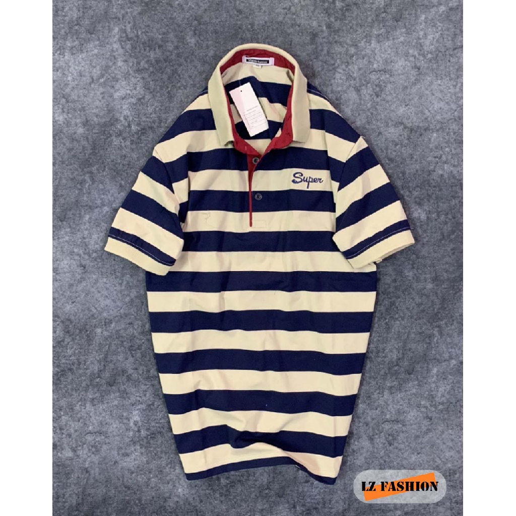 Áo thun nam cổ bẻ sọc thời trang phong cách cao cấp - PS021 | BigBuy360 - bigbuy360.vn