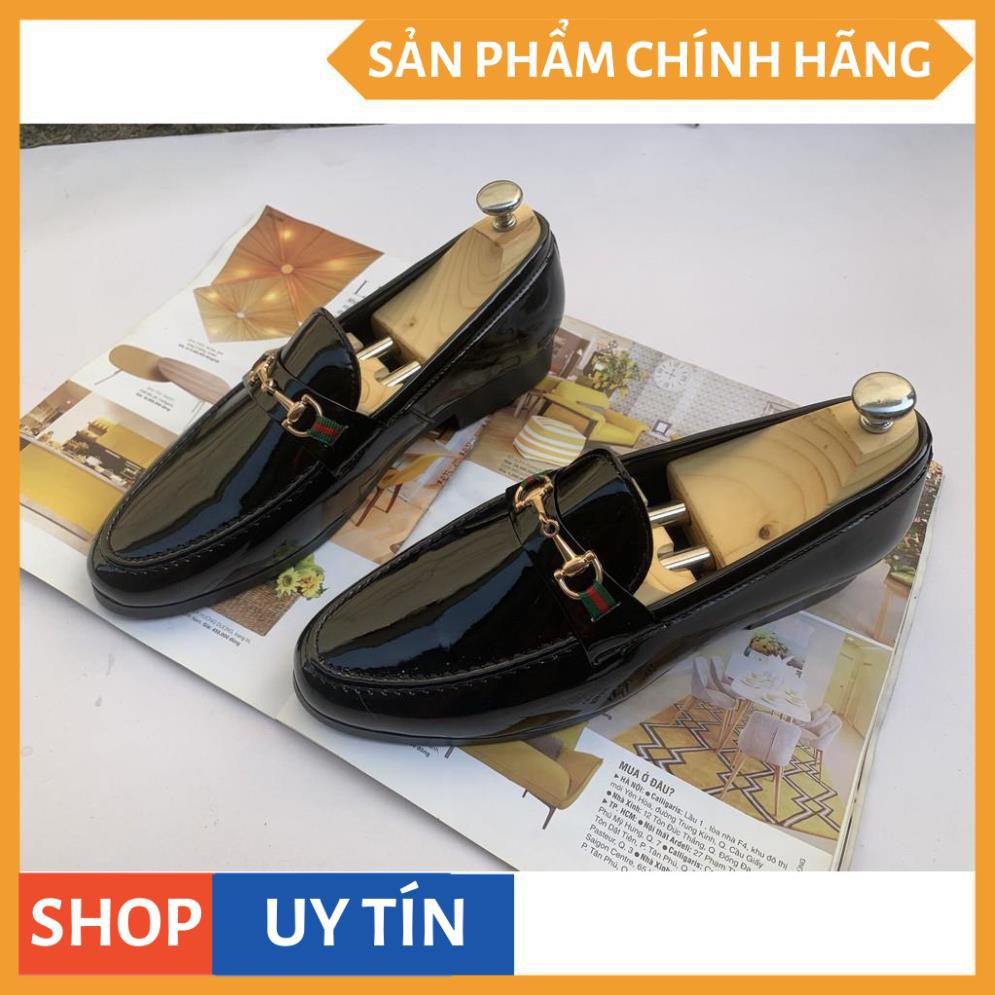 GIÀY TÂY NAM DA BÓNG KHÓA KIM LOẠI VÀNG | BigBuy360 - bigbuy360.vn