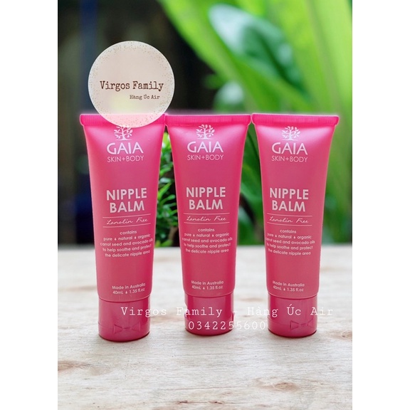 Kem dưỡng giảm nứt cổ gà (nứt đầu ti) cho mẹ bầu sau sinh Gaia Nipple Balm 40ml