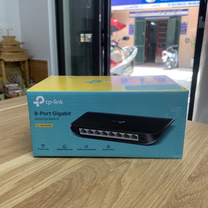 [Hỏa tốc - HN] Bộ chia tín hiệu mạng 8 cổng, Switch TP-Link TL-SG1008D 8 port Gigabit