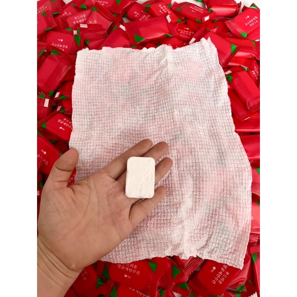 100 Viên Khăn Nén Hàn Quốc Cao Cấp Chữ Nhật Dài 24cm -Rộng 30Cm