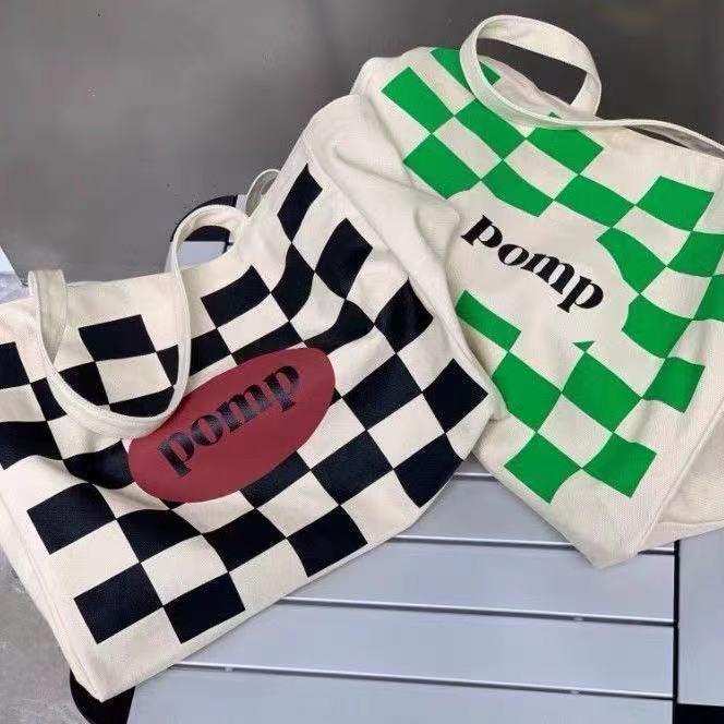 Túi Canvas Cỡ Lớn Họa Tiết Kẻ Sọc Màu Sắc Tương Phản Thời Trang Cho Học Sinh 2022