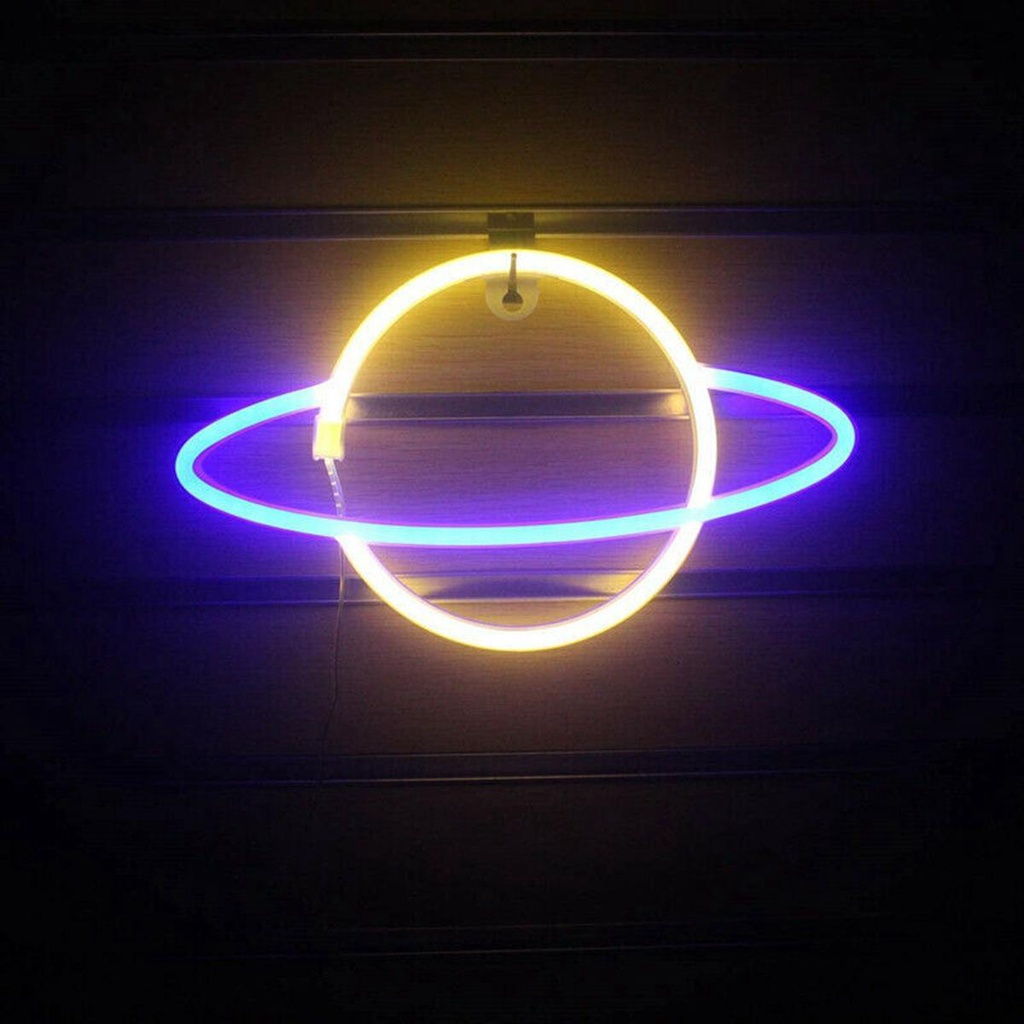YIYU Đèn LED Neon Hình Elip / Vũ Trụ Dùng Pin Trang Trí Tiệc