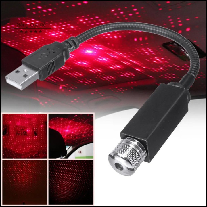 Đèn Lazer cổng USB -  Đa hoa văn – Trang trí nhà cửa ô tô xe hơi siêu đẹp