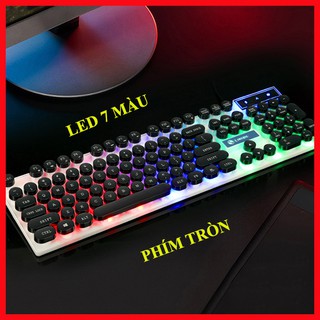 Bần phím chuyên game phím tròn led 7 màu độc đáo