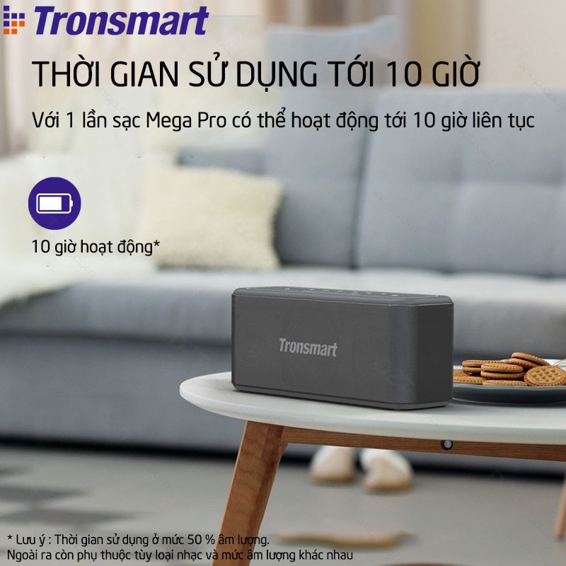 Tronsmart Element MEGA PRO |  Loa Bluetooth 5.0 Công suất 60W  Hỗ trợ TWS và NFC điều khiển cảm ứng chạm, ghép đôi 2 loa