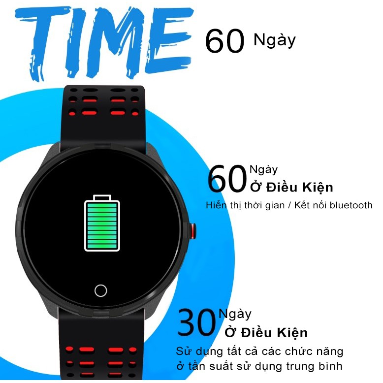 Đồng hồ thông minh Tuxedo wear TX7 - Đo nhịp tim, huyết áp, hỗ trợ vận động, chống nước IP68