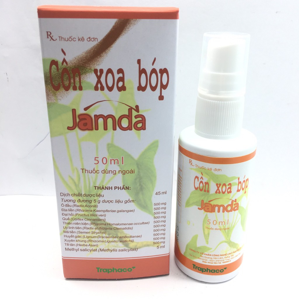 cồn xoa bóp JAMDA traphaco 50ml