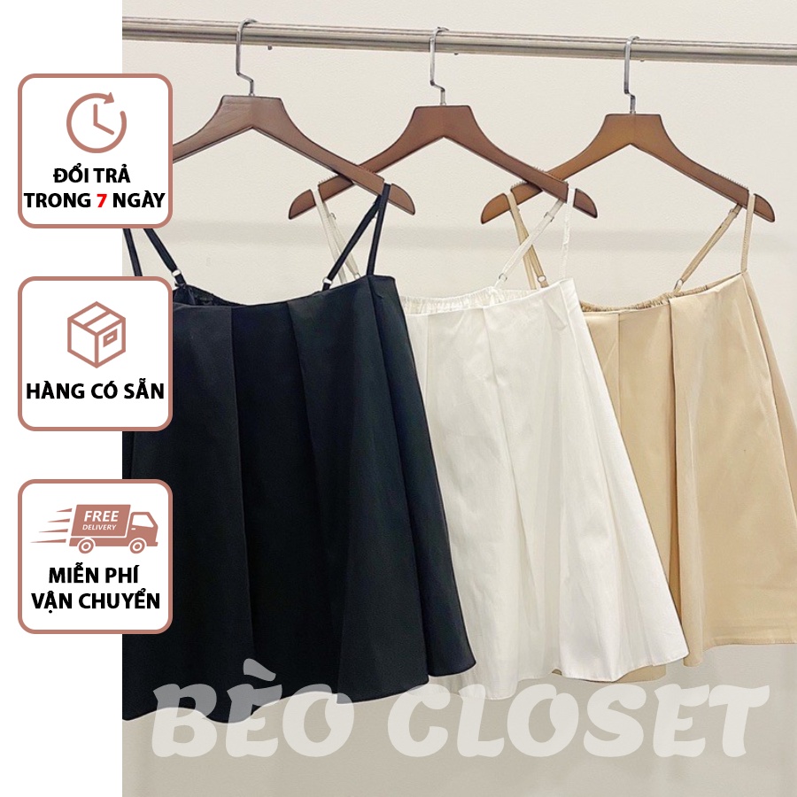 Áo 2 dây cổ vuông trơn phong cách Hàn Quốc BÈO CLOSET | BigBuy360 - bigbuy360.vn