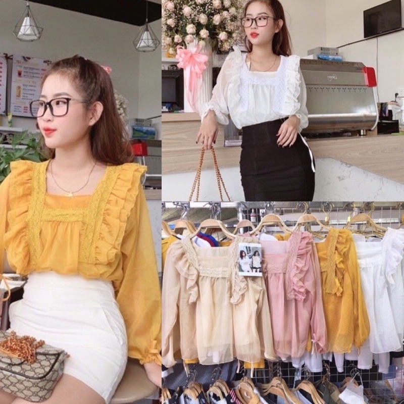Áo kiểu xinh tiểu thư bánh bèo