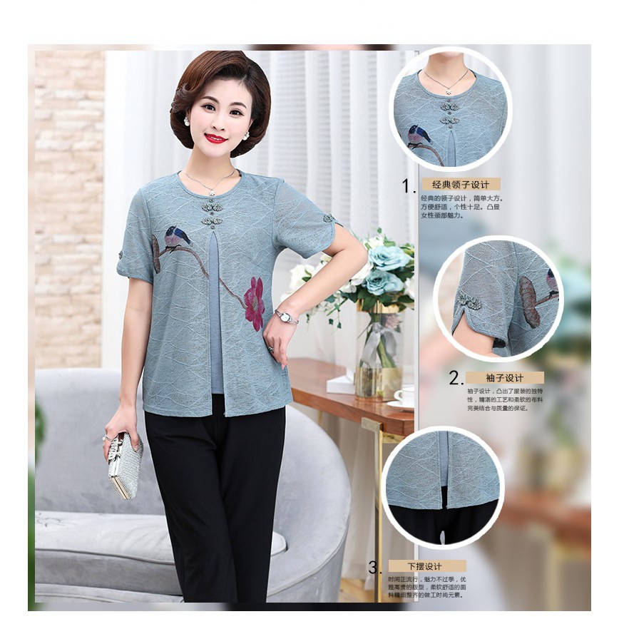 Bộ đồ nữ trung niên mùa hè