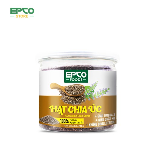 Hạt Chia Úc Giảm Cân EPCO FOODS hũ 200g