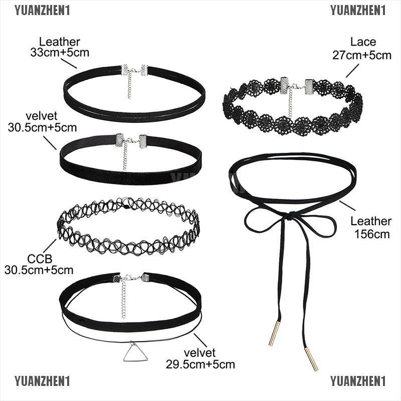 [YUANZHEN1] Vòng Cổ Choker Nhung Co Giãn Phong Cách Gothic Cổ Điển