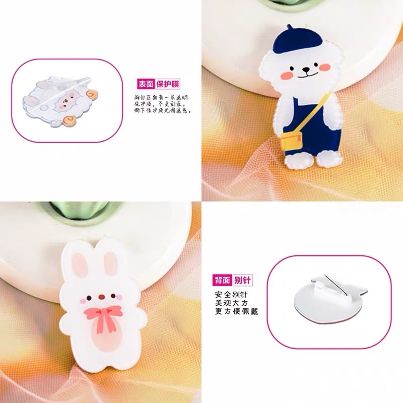 PIN CÀI BALO HÌNH GẤU DỄ THƯƠNG