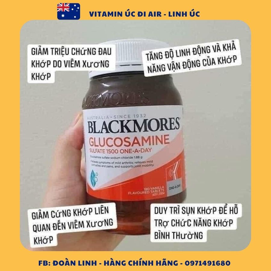 Viên uống bổ xương khớp Glucosamine 1500mg Blackmores 150 viên