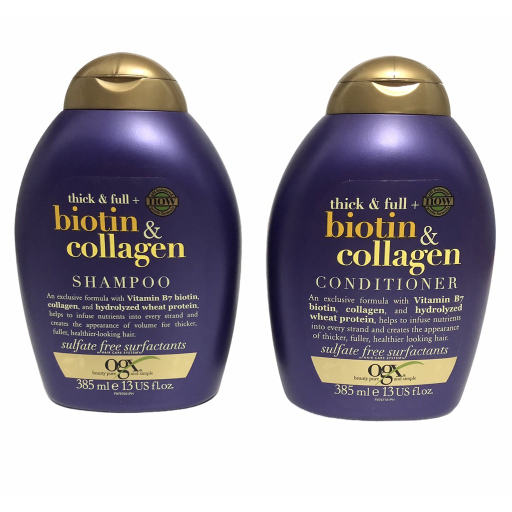 Dầu gội và xả chống gẫy rụng tóc Biotin & collagen 385ml