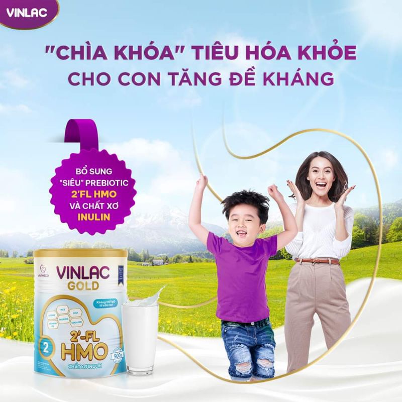 Sữa công thức Vinlac Gold số 1/số 2 lon 900gr cho bé phát triển toàn diện