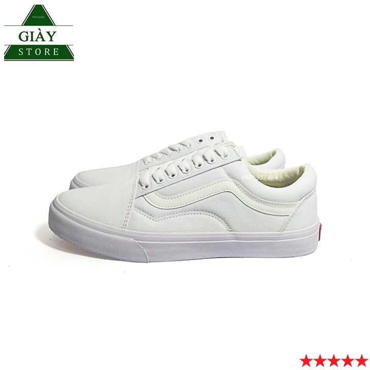 Giày Vans | Sneaker Nam Nữ Old Skool Trắng Fulll