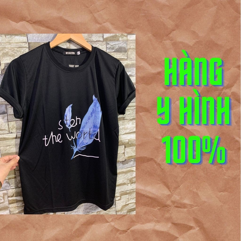 Áo Thun Nam Ngắn Tay Cao Cấp Họa Tiết lông Vũ Giá Rẽ Nhất thị trường (hình thật) | BigBuy360 - bigbuy360.vn