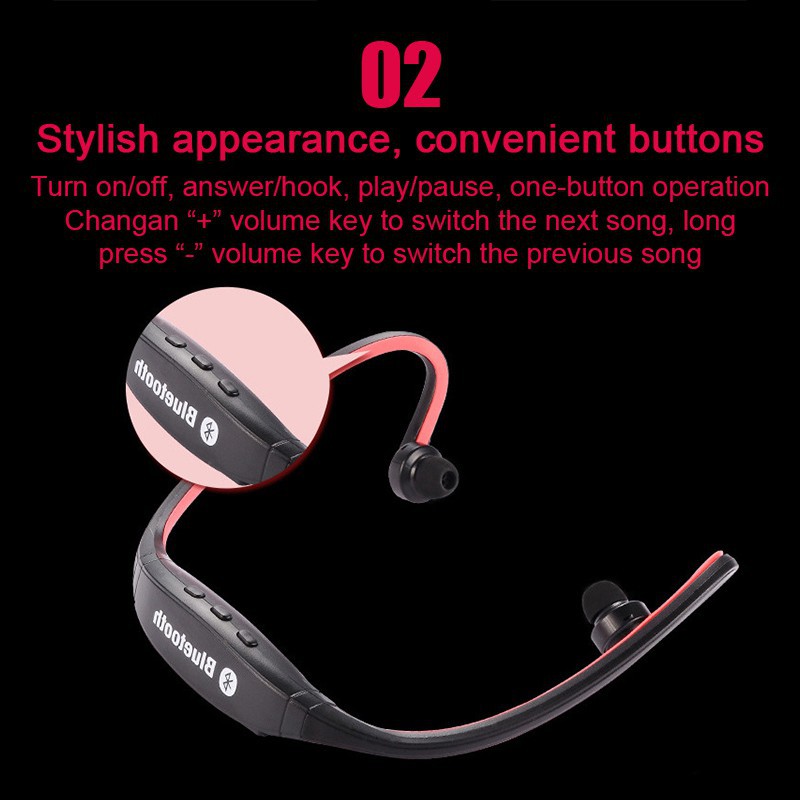 Tai nghe bluetooth thể thao có khe thẻ nhớ