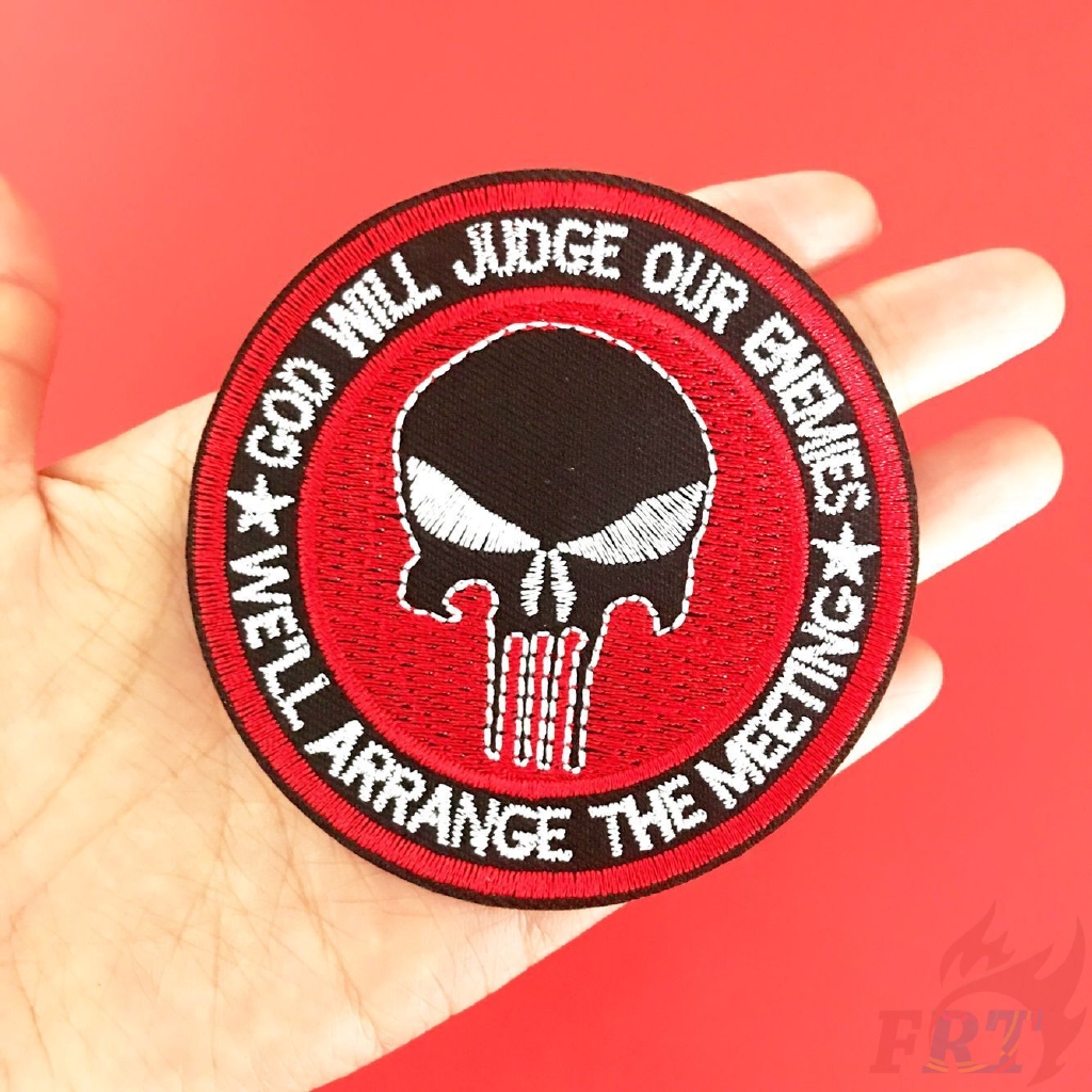 Miếng dán quần áo hình tròn thiết kế độc đáo（☸ Movie：Marvel - Punisher Patch ☸）