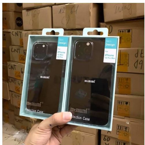 IPHONE 11/ 12 - ỐP LƯNG MEMUMI TRONG SUỐT CỨNG