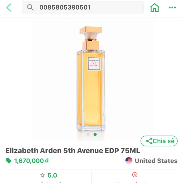 Nước hoa nữ Elizabeth Arden 5th avenue