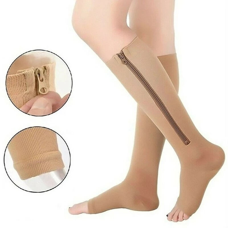 Vớ nén bắp chân unisex có dây khoá kéo giúp đốt cháy mỡ thừa giảm béo cẳng chân khi ngủ chống mệt mỏi dành cho bạn nữ | BigBuy360 - bigbuy360.vn