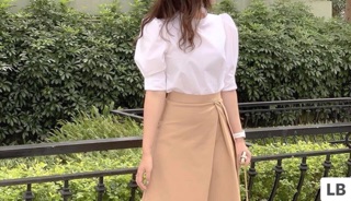 Chân váy midi vạt chéo (có cả set)