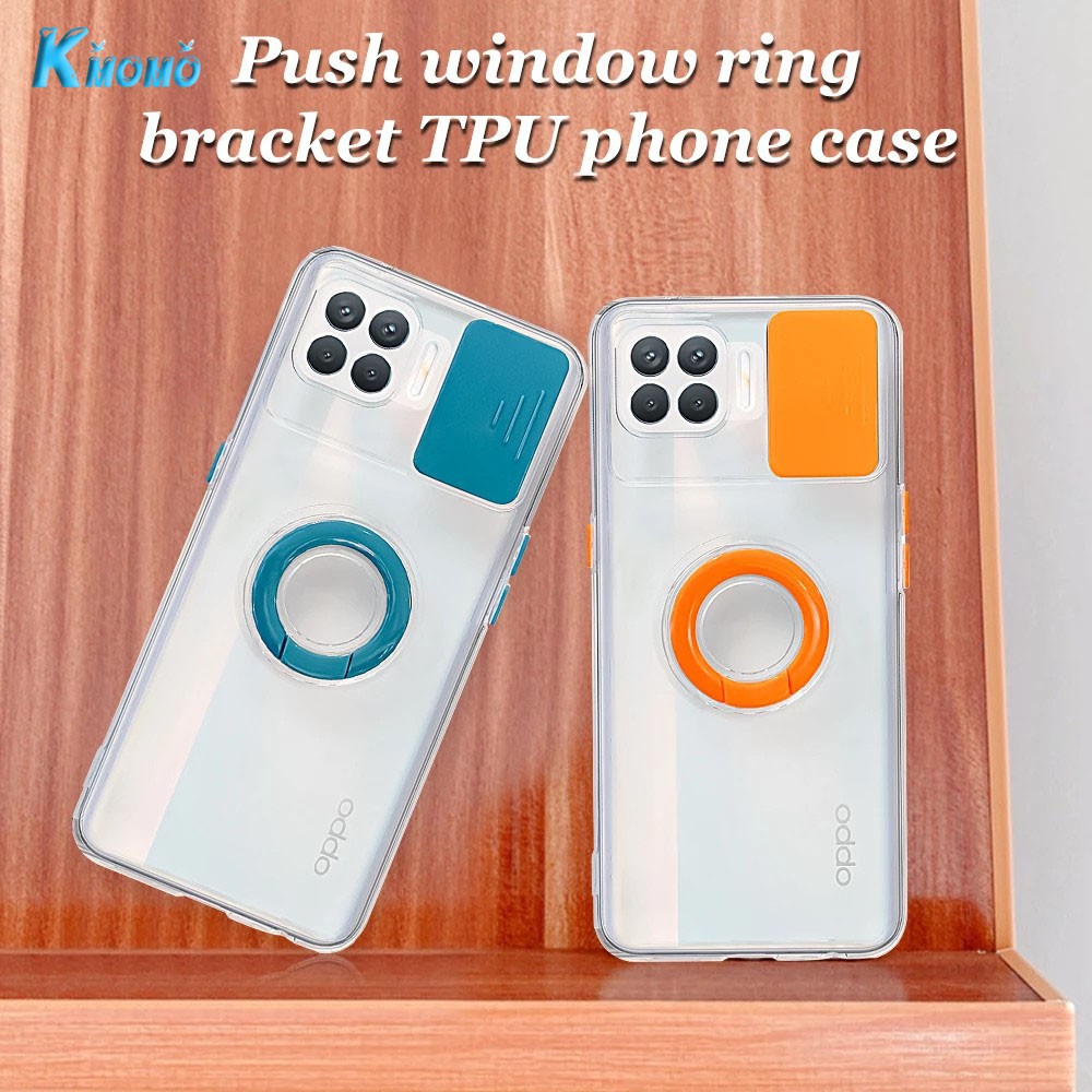 Ốp Điện Thoại TPU Có Nắp Trượt Bảo Vệ Camera Cho OPPO A94 A93 A92 A74 A95 A72 A54 A53 A52 A15 A15s A12 A9 A5 A5s Reno 6z 5 5g