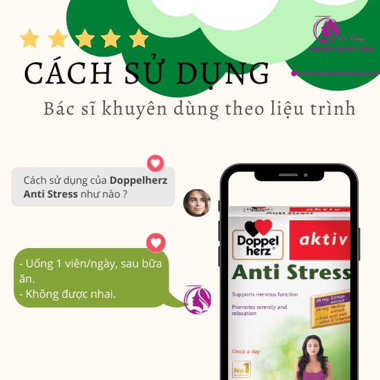Anti Stress hỗ trợ sự hoạt động của não, giảm mệt mỏi, căng thẳng thần kinh, tăng sự tỉnh táo và sự tập trung