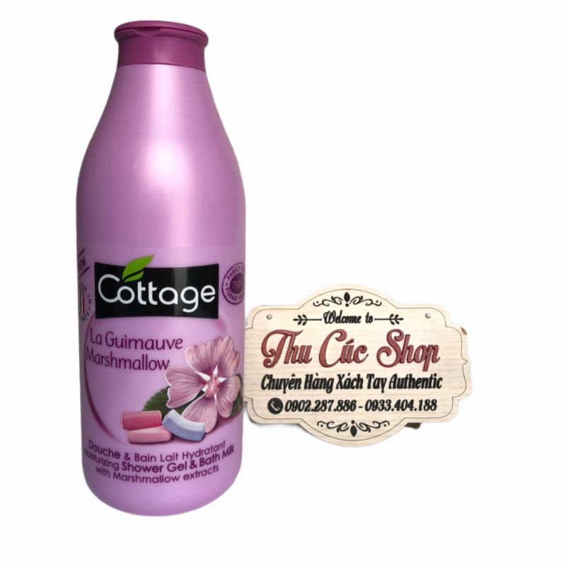 Sữa tắm dưỡng thể trắng da Cottage 750ml Pháp [HÀNG CHÍNH HÃNG]