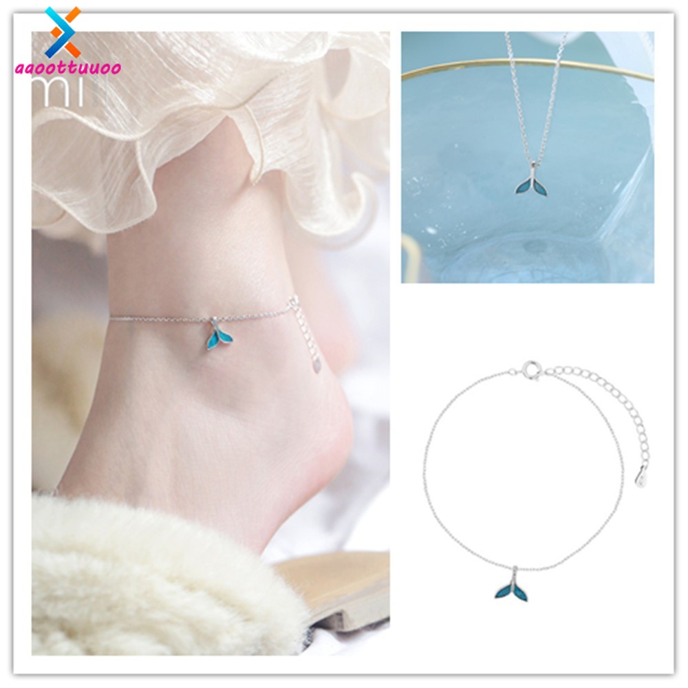 Lắc Chân Hình Đuôi Cá Phong Cách Hàn Quốc Đơn Giản Cho Nữ