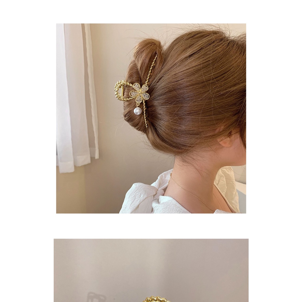 2022 Kẹp Tóc Hình Bông Hoa Bằng Kim Loại Cho Nữ