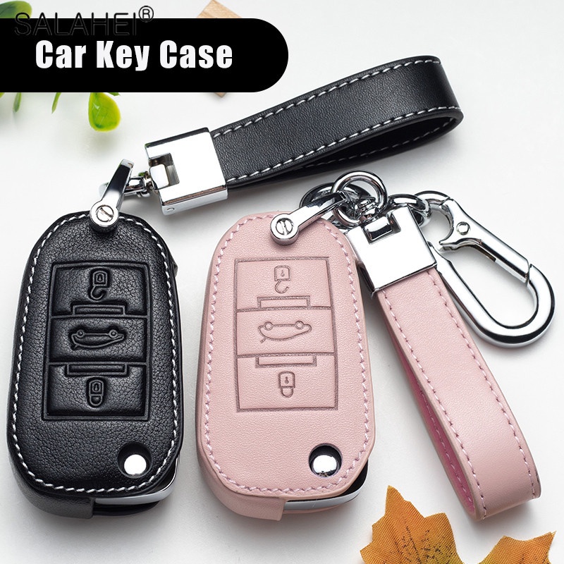 Bao Da Đựng Chìa Khóa Xe Hơi peugeot 107 206 207 208 306 307 301 308s 407 2008 3008 4008 5008 rcz Cho citroen c1 c2 c3 c4 c5 ds3 ds4
